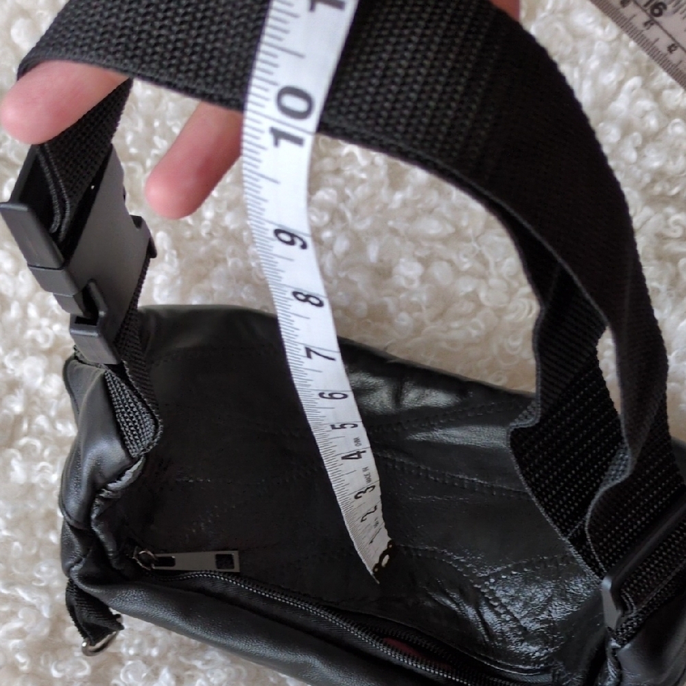 Black Leather Waist Bag - Picture 8 of 10